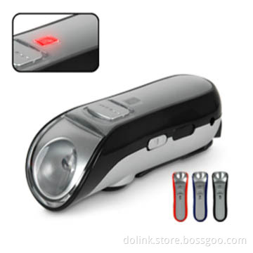 Crank Dynamo LED Flashlight with Radio